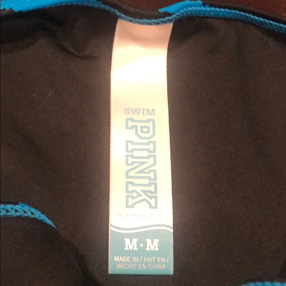 Pink blue triangle top L blue/blk stripe bottom M - Picture 5 of 6